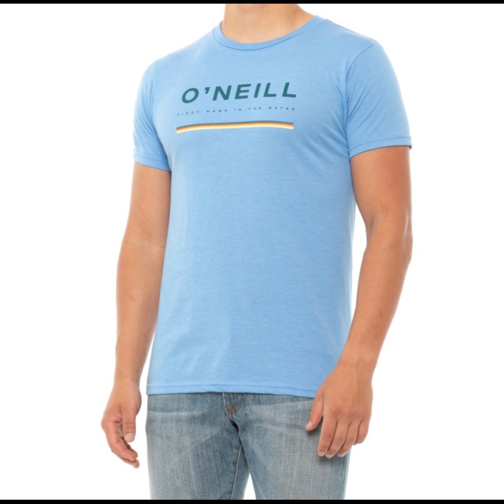 O'Neill Men's Graphic T-Shirt NWT Light Blue Medium Surf Tee